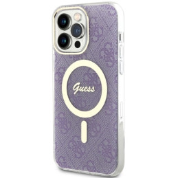 Guess 4G MagSafe dėklas iPhone 14 Pro Max - violetinis