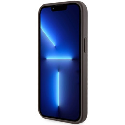 Guess 4G Printed Stripes MagSafe dėklas iPhone 14 Plus - rudas