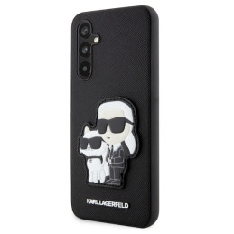 Karl Lagerfeld Saffiano Karl&Choupette dėklas Samsung Galaxy A34 5G - juodas