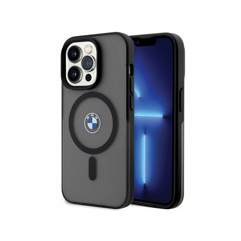 BMW Signature MagSafe dėklas iPhone 14 Pro - juodas