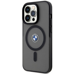 BMW Signature MagSafe dėklas iPhone 14 Pro - juodas