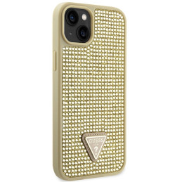 Guess Rhinestone Triangle dėklas iPhone 14 - auksinis