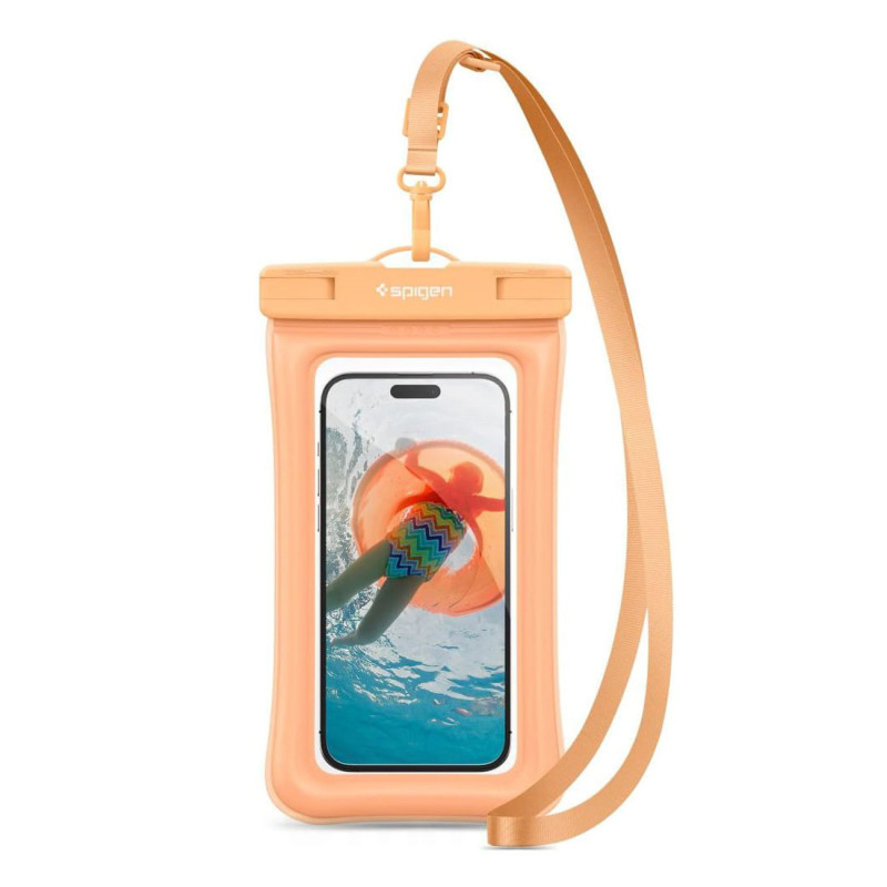 Spigen Aqua Shield A610 vandeniui atsparus dėklas, plūduriuojantis ant vandens - oranžinis