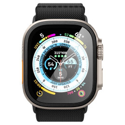 Spigen Glas.tR Slim Pro grūdintas stiklas, skirtas Apple Watch Ultra (49 mm) – juodas
