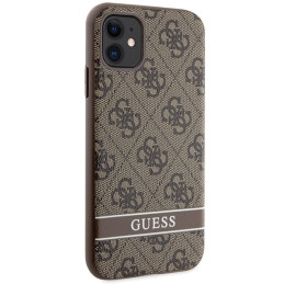 Guess 4G Stripes dėklas, skirtas iPhone 11 / Xr - rudas