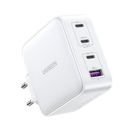 GaN greitas įkroviklis 3xUSB C / USB 100W PPS Ugreen CD226 - baltas
