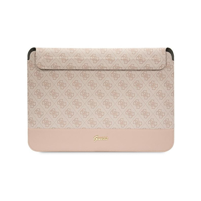Guess 4G Stripe Metal Logo dėklas 14" nešiojamam kompiuteriui - rožinis