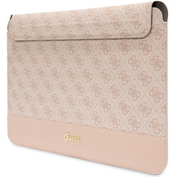 Guess 4G Stripe Metal Logo dėklas 14" nešiojamam kompiuteriui - rožinis