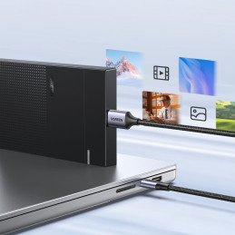 USB C / mikro USB-B 3.0 laidas Ugreen US565 5Gb/ s 3A 0.5m – pilkas