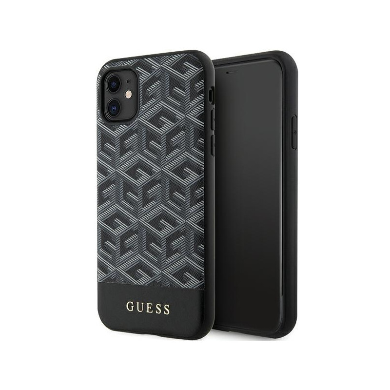 Guess GCube Stripes MagSafe dėklas, skirtas iPhone 11 / Xr - juodas