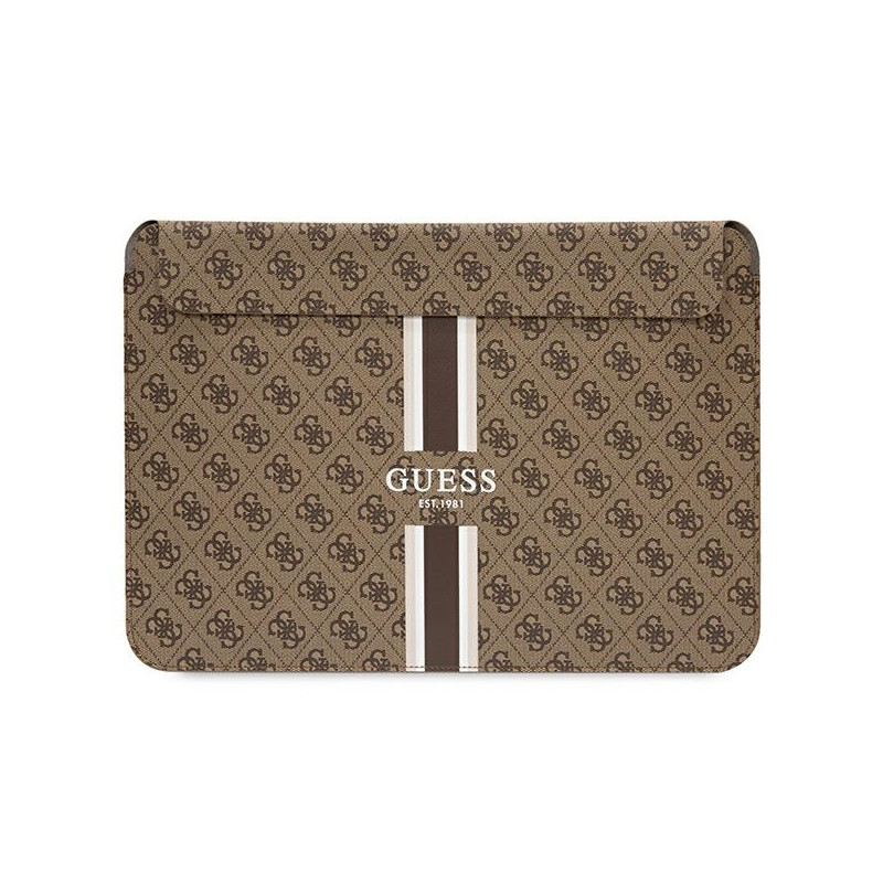 Guess 4G Printed Stripes dangtelis 14" nešiojamam kompiuteriui – rudas