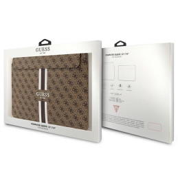 Guess 4G Printed Stripes dangtelis 14" nešiojamam kompiuteriui – rudas