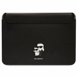 Karl Lagerfeld Saffiano Karl&Choupette dėklas 16" nešiojamam kompiuteriui - juodas