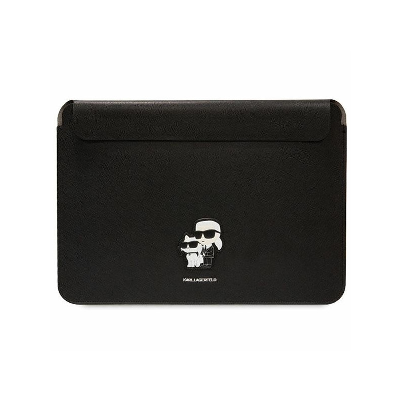 Karl Lagerfeld Saffiano Karl&Choupette dėklas 16" nešiojamam kompiuteriui - juodas