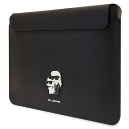 Karl Lagerfeld Saffiano Karl&Choupette dėklas 16" nešiojamam kompiuteriui - juodas