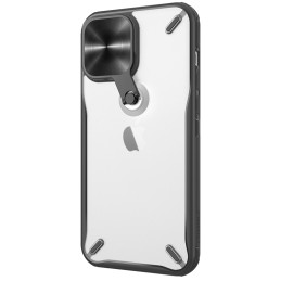 Nillkin Cyclops Case tvirtas dėklas su fotoaparato dangteliu ir sulankstomu stovu iPhone 13 Pro juodas