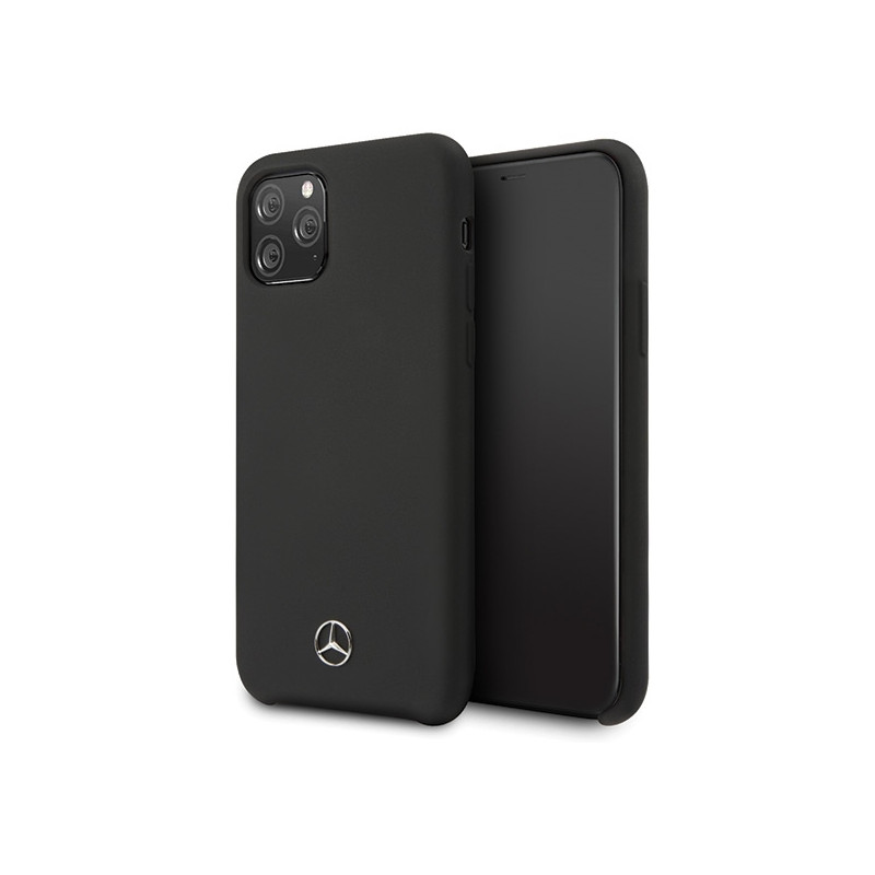 Mercedes Silicone Line dėklas iPhone 11 Pro kietam dėklui - juodas