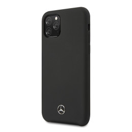 Mercedes Silicone Line dėklas iPhone 11 Pro kietam dėklui - juodas