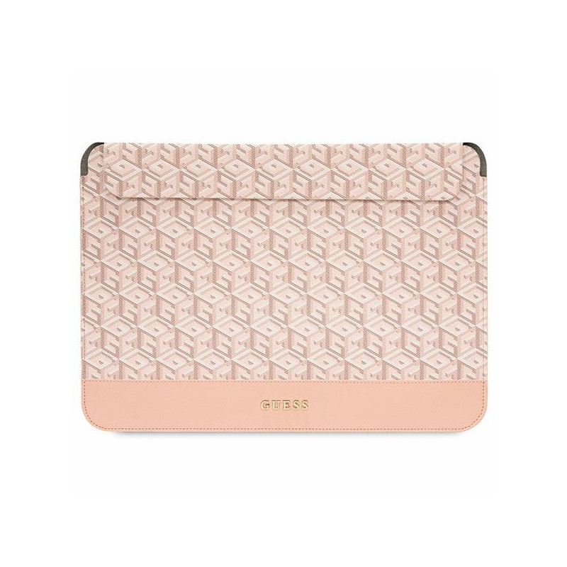 Guess GCube Stripes dėklas 14" nešiojamam kompiuteriui – rožinis