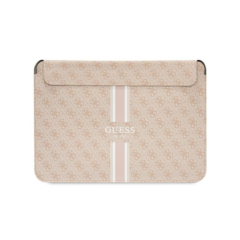 Guess 4G Printed Stripes dangtelis 16" nešiojamam kompiuteriui – rožinis