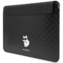 Karl Lagerfeld Saffiano Monogram Choupette dėklas 14" nešiojamam kompiuteriui - juodas