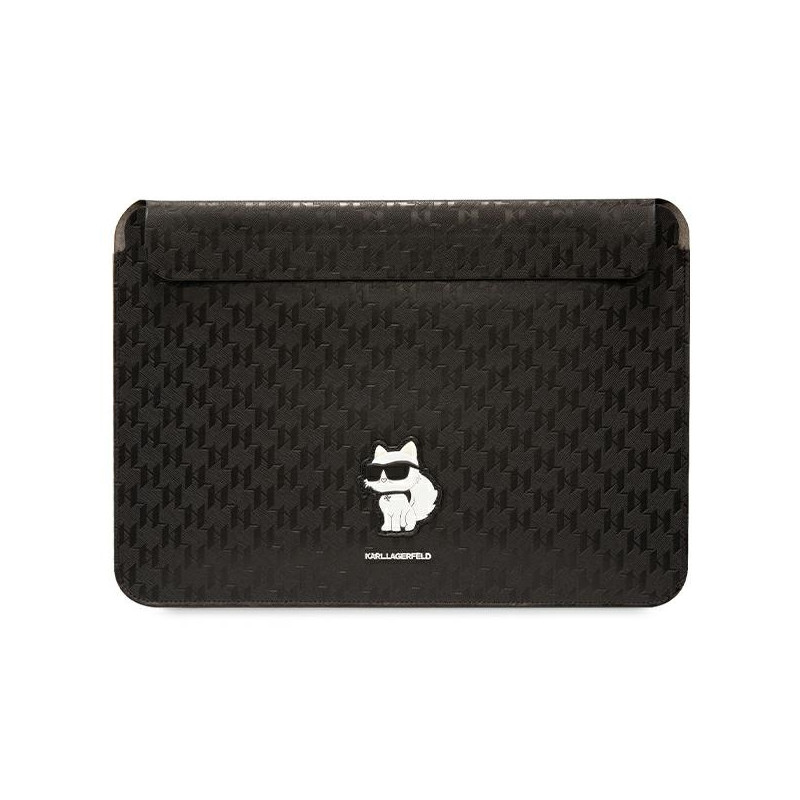 Karl Lagerfeld Saffiano Monogram Choupette dėklas 16" nešiojamam kompiuteriui - juodas