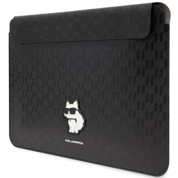 Karl Lagerfeld Saffiano Monogram Choupette dėklas 16" nešiojamam kompiuteriui - juodas