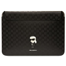 Karl Lagerfeld Saffiano Monogram Ikonik dėklas 16" nešiojamam kompiuteriui - juodas