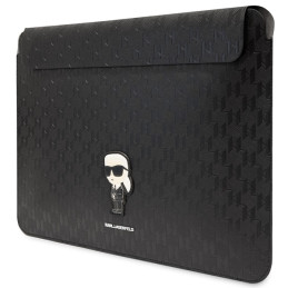 Karl Lagerfeld Saffiano Monogram Ikonik dėklas 16" nešiojamam kompiuteriui - juodas