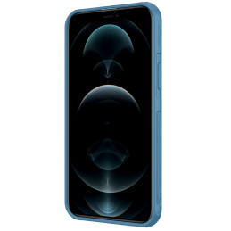 Nillkin Cyclops Case tvirtas dėklas su fotoaparato dangteliu ir sulankstomu stovu iPhone 13 Pro Max mėlynai