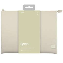 UNIQ Lyon vandeniui atsparus RPET dėklas skirtas 14" nešiojamam kompiuteriui - smėlio spalvos