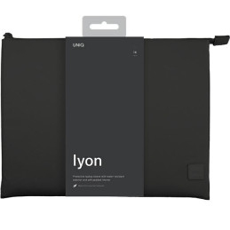 UNIQ Lyon vandeniui atsparus RPET dėklas skirtas 16" nešiojamam kompiuteriui - juodas