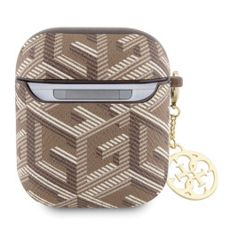 Guess GCube Charm dėklas, skirtas AirPods 1/ 2 – rudas