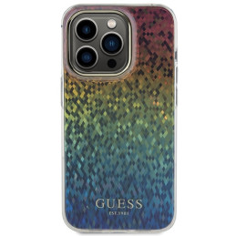 Guess IML Faceted Mirror Disco Iridescent dėklas iPhone 15 Pro - įvairiaspalvis