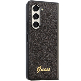 Guess Glitter Script dėklas, skirtas Samsung Galaxy Z Fold 5 - juodas