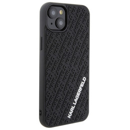 Karl Lagerfeld 3D Rubber Multi Logo dėklas iPhone 15 Plus - juodas