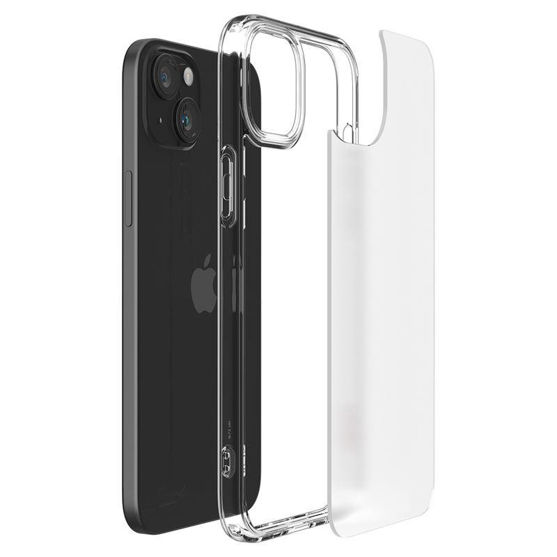 Spigen Ultra Hybrid dėklas iPhone 15 - skaidrus ir matinis