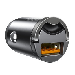 Baseus Tiny Star mini išmanusis USB automobilinis įkroviklis 30W Quick Charge 3.0 pilka (VCHX-A0G)