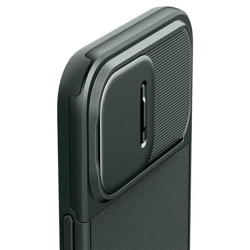 Spigen Optik Armor Mag dėklas su MagSafe iPhone 15 Pro - tamsiai žalias