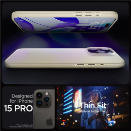 Spigen Thin Fit dėklas iPhone 15 Pro - smėlio spalvos
