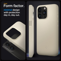 Spigen Thin Fit dėklas iPhone 15 Pro - smėlio spalvos