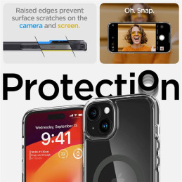 Spigen Ultra Hybrid Mag dėklas su MagSafe iPhone 15 - grafitas