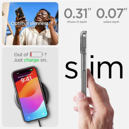 Spigen Ultra Hybrid Mag dėklas su MagSafe iPhone 15 - grafitas