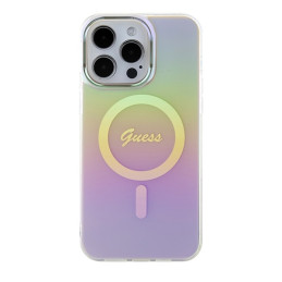 Guess IML Iridescent MagSafe dėklas iPhone 15 Pro Max - rožinis