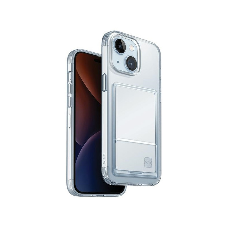 UNIQ Air Fender ID kortelių lizdo dėklas iPhone 15 - skaidrus