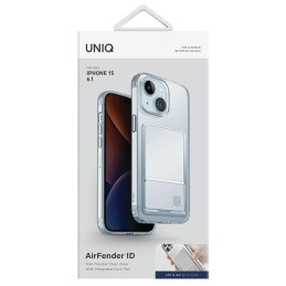 UNIQ Air Fender ID kortelių lizdo dėklas iPhone 15 - skaidrus