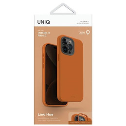 UNIQ Lino Hue Magclick įkrovimo dėklas, skirtas iPhone 15 Pro Max - oranžinė