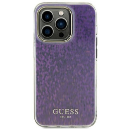 Guess IML Faceted Mirror Disco Iridescent dėklas iPhone 15 Pro - rožinis