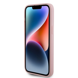 Guess Glitter Script Big 4G dėklas iPhone 15 Pro - rožinis