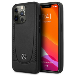 Mercedes Leather Urban dėklas iPhone 15 Pro - juodas